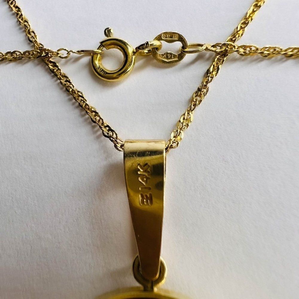 14k Gold Ancient Coin Necklace 18" Silver Roman Emperor Commodus 177-192 AD 5.7g - Picture 8 of 16